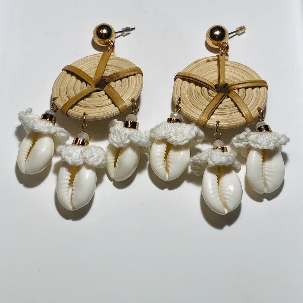 Bamboo & Shell Earrings